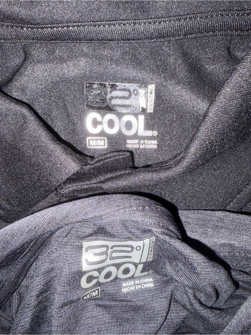 Lot of 2 32 Degrees Cool Men’s Polo Shirts Size M Black Gray Heat Cool NWT - Picture 6 of 9